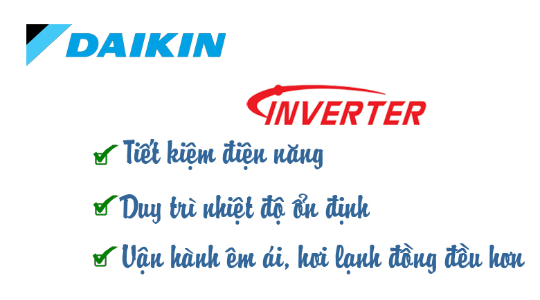 Điều hòa Daikin ivnerter tiết kiệm điện, chạy êm ái